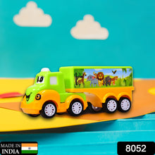 Small toy truck in green and yellow color