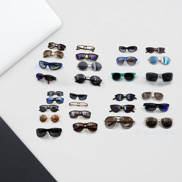 Mixed design sunglasses for UV protection.