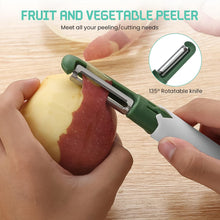 2 in 1 Knife, Multifunctional peeler Two in one fruit knife, fruit and vegetable cutting knife+sawtooth peeler, apple, carrot, potato, fruit slice antiskid