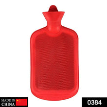 Durable large rubber hot water bag for soothing pain and discomfort.