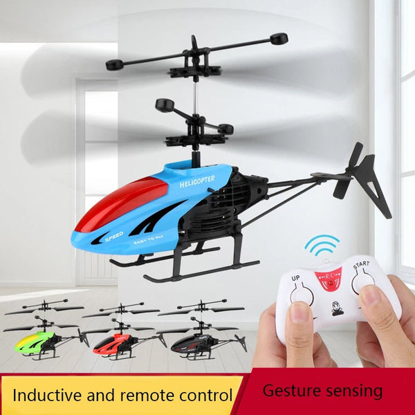 Remote control helicopter in red