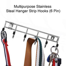 Stainless steel hook strip with 6 hooks for practical use