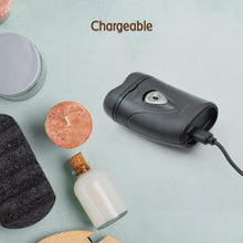 Compact electric shaver with USB charging for men.