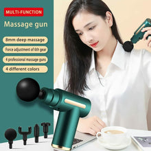 Body massage machine with percussion therapy for muscle pain relief.