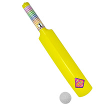 Plastic cricket set including bat and ball, suitable for kids