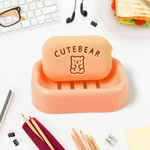 Cute Soap Shaped Erasers With Plastic Case (1 Pc / With Case)