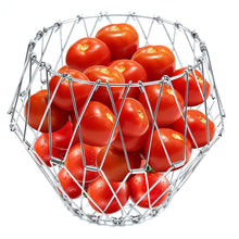 Stainless steel fruit basket for organizing vegetables and fruits